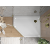 Mexen Flat receveur de douche pentagonal slim droit 100 x 80 cm, blanc, siphon doré - 41P108010R-G