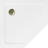 Mexen Flat receveur de douche pentagonal slim 100 x 100 cm, blanc, siphon doré - 41P101010-G