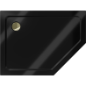 Mexen Flat receveur de douche pentagonal slim gauche 90 x 80 cm, noir, siphon doré - 41P708090L-G