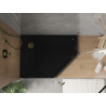 Mexen Flat receveur de douche pentagonal slim gauche 100 x 90 cm, noir, siphon doré - 41P709010L-G