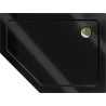 Mexen Flat receveur de douche pentagonal slim droit 100 x 90 cm, noir, siphon doré - 41P709010R-G