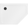Mexen Flat receveur de douche pentagonal slim gauche 90 x 80 cm, blanc, siphon noir - 41P108090L-B