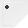 Mexen Flat receveur de douche pentagonal slim 90 x 90 cm, blanc, bonde noire - 41P109090-B