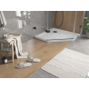 Mexen Flat receveur de douche pentagonal slim 90 x 90 cm, blanc, bonde noire - 41P109090-B