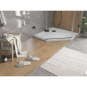 Mexen Flat receveur de douche pentagonal slim 100 x 100 cm, blanc, siphon noir - 41P101010-B