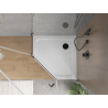 Mexen Flat receveur de douche pentagonal slim 100 x 100 cm, blanc, siphon noir - 41P101010-B