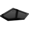 Mexen Flat receveur de douche pentagonal slim 80 x 80 cm, noir, siphon noir - 41P708080-B