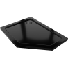 Mexen Flat receveur de douche pentagonal slim gauche 90 x 80 cm, noir, siphon noir - 41P708090L-B