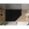 Mexen Flat receveur de douche pentagonal slim gauche 90 x 80 cm, noir, siphon noir - 41P708090L-B