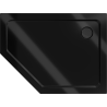 Mexen Flat receveur de douche pentagonal slim droit 90 x 80 cm, noir, siphon noir - 41P708090R-B