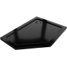 Mexen Flat receveur de douche pentagonal slim droit 100 x 80 cm, noir, siphon noir - 41P708010R-B