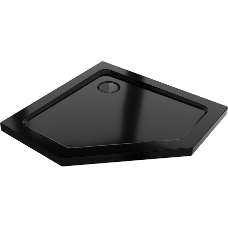 Mexen Flat receveur de douche pentagonal slim 90 x 90 cm, noir, siphon noir - 41P709090-B