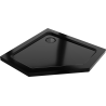 Mexen Flat receveur de douche pentagonal slim 90 x 90 cm, noir, siphon noir - 41P709090-B