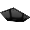 Mexen Flat receveur de douche pentagonal slim gauche 100 x 90 cm, noir, siphon noir - 41P709010L-B