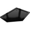 Mexen Flat receveur de douche pentagonal slim droit 100 x 90 cm, noir, siphon noir - 41P709010R-B