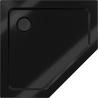 Mexen Flat receveur de douche pentagonal slim 100 x 100 cm, noir, siphon noir - 41P701010-B