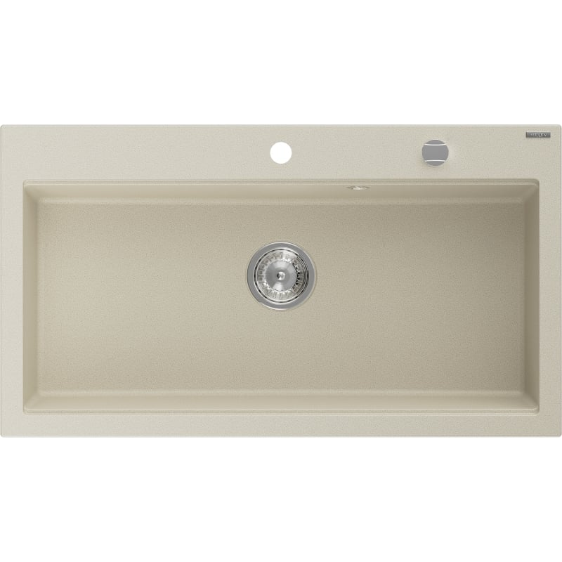 Mexen Slido évier en granit 1 bac 900 x 500 mm, beige, siphon chromé - 6528901005-69