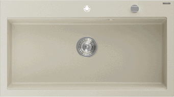 Mexen Slido évier en granit 1 bac 900 x 500 mm, beige, siphon chromé - 6528901005-69