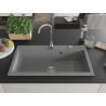 Mexen Slido Évier en granit 1 bac 900 x 500 mm, gris, siphon chromé - 6528901005-71