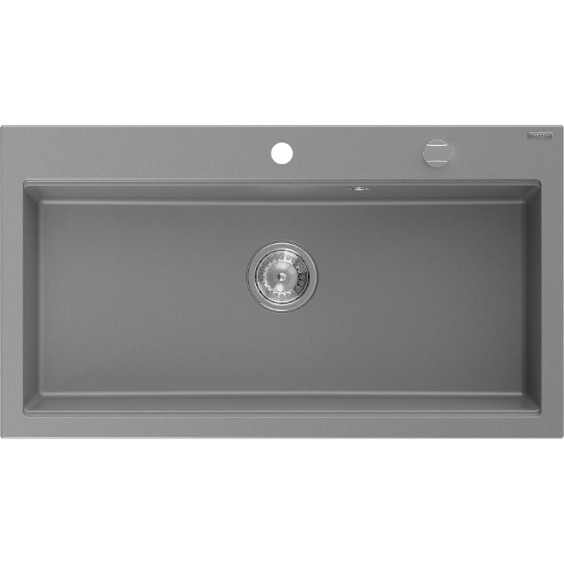 Mexen Slido Évier en granit 1 bac 900 x 500 mm, gris, siphon chromé - 6528901005-71