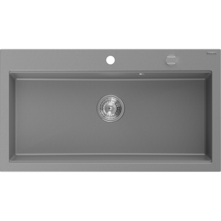 Mexen Slido Évier en granit 1 bac 900 x 500 mm, gris, siphon chromé - 6528901005-71