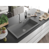 Mexen Slido Évier en granit 1 bac 900 x 500 mm, gris, siphon chromé - 6528901005-71
