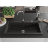 Mexen Slido Évier en granit 1 bac 900 x 500 mm, noir/doré métallisé, siphon chromé - 6528901005-75