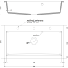 Mexen Slido évier en granit 1 bac 900 x 500 mm, noir/argent métallisé, siphon doré - 6528901005-73-G