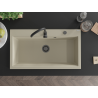 Mexen Slido évier en granit 1 bac 900 x 500 mm, beige, siphon noir - 6528901005-69-B