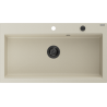 Mexen Slido évier en granit 1 bac 900 x 500 mm, beige, siphon noir - 6528901005-69-B
