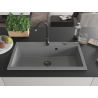 Mexen Slido évier en granit 1 bac 900 x 500 mm, gris, siphon noir - 6528901005-71-B