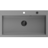 Mexen Slido évier en granit 1 bac 900 x 500 mm, gris, siphon noir - 6528901005-71-B