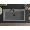 Mexen Slido évier de cuisine en granit 1 bac 900 x 500 mm, gris, siphon noir - 6528901005-71-B