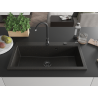 Mexen Slido Évier de cuisine en granit 1 bac 900 x 500 mm, noir/métallisé doré, siphon noir - 6528901005-75-B