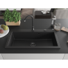 Mexen Slido évier en granit 1 bac 900 x 500 mm, noir, siphon noir - 6528901005-77-B