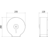 Mexen Spira-U distributeur de papier toilette, doré brossé - 70K540-55