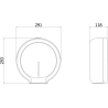 Mexen Spira-S distributeur de papier toilette, blanc - 70K530-20