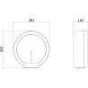 Mexen Spira-S distributeur de papier toilette, noir mat - 70K530-70