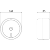 Mexen Spira-Q distributeur de papier toilette à dosage central, blanc - 70K510-20