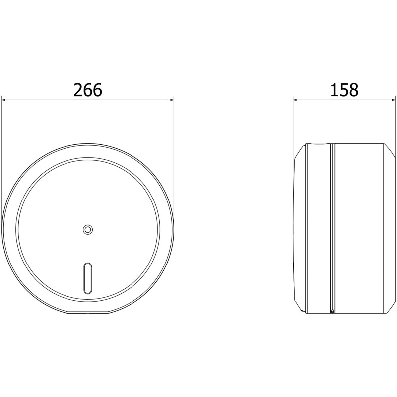 Mexen Spira-R distributeur de papier toilette à distribution centrale, inox - 70K500-01