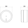 Mexen Spira-R distributeur de papier toilette à distribution centrale, inox - 70K500-01