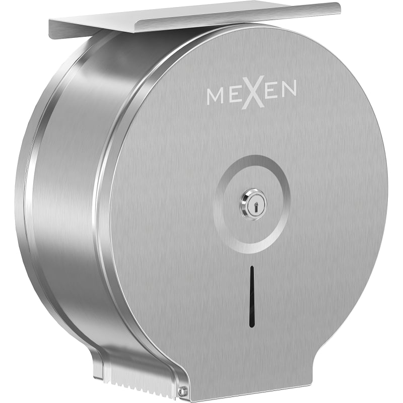Mexen Spira-U+ distributeur de papier toilette avec étagère pour téléphone, inox - 70K541-01