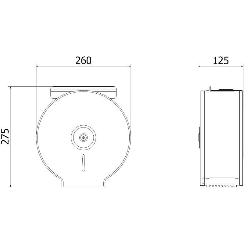 Mexen Spira-U+ distributeur de papier toilette avec étagère pour téléphone, inox - 70K541-01