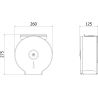 Mexen Spira-U+ distributeur de papier toilette avec étagère pour téléphone, inox - 70K541-01