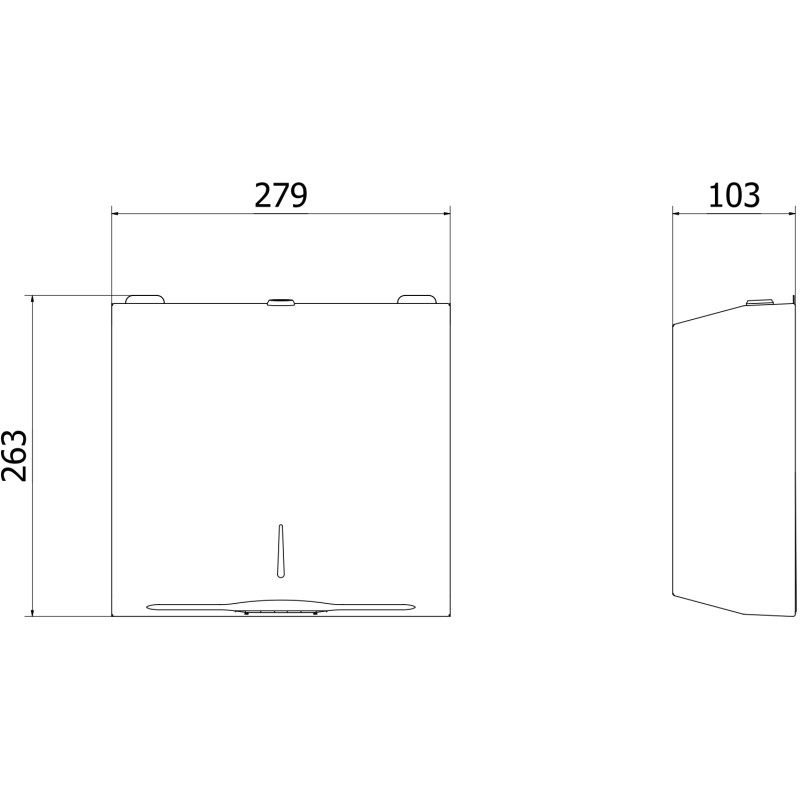 Mexen Verno-L distributeur de serviettes en papier, inox - 70K410-01