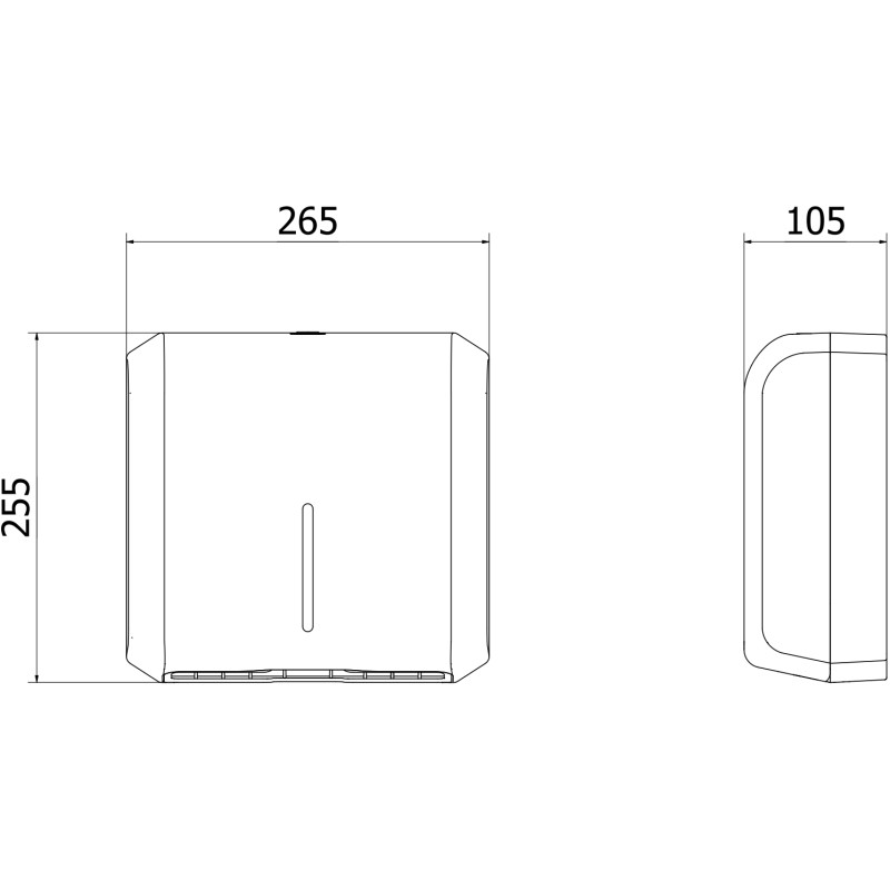Mexen Verno-E distributeur de serviettes en papier, inox - 70K430-01