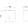 Mexen Verno-E distributeur de papier essuie-mains, noir mat - 70K430-70