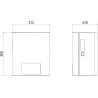 Mexen Verno-Pro distributeur automatique de serviettes en papier, noir mat - 70K300-70