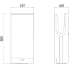 Mexen Ventaro-Max sèche-mains à fente, 1650 W, blanc - 70K022-20