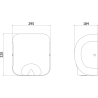 Mexen Ventaro-Q sèche-mains, 1800 W, noir mat - 70K060-70
